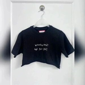 Chnge Women Dont Owe You Sh!t Organic Cotton Cropped T shirt